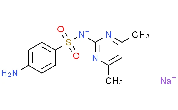 Structural formula of Sulfamethazine Sodium Structural formula of Sulfamethazine Sodium